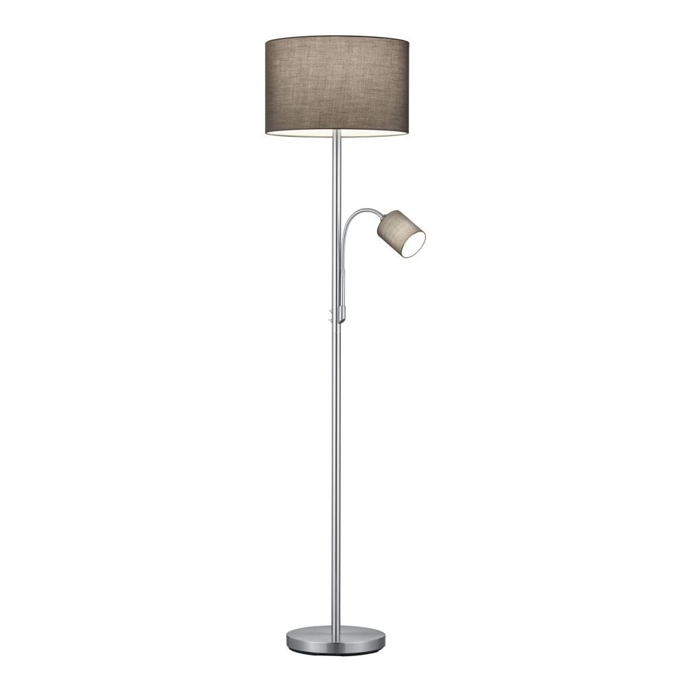 Trio Leuchten HOTEL Stehleuchte Nickel-Matt, 1-flammig main product photo