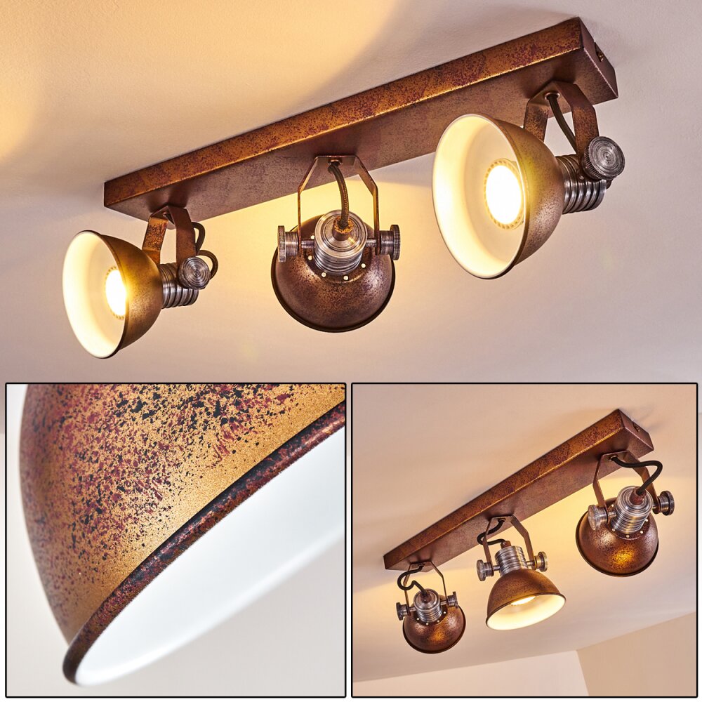 Gudo Deckenleuchte Rostfarben, 3-flammig main product photo