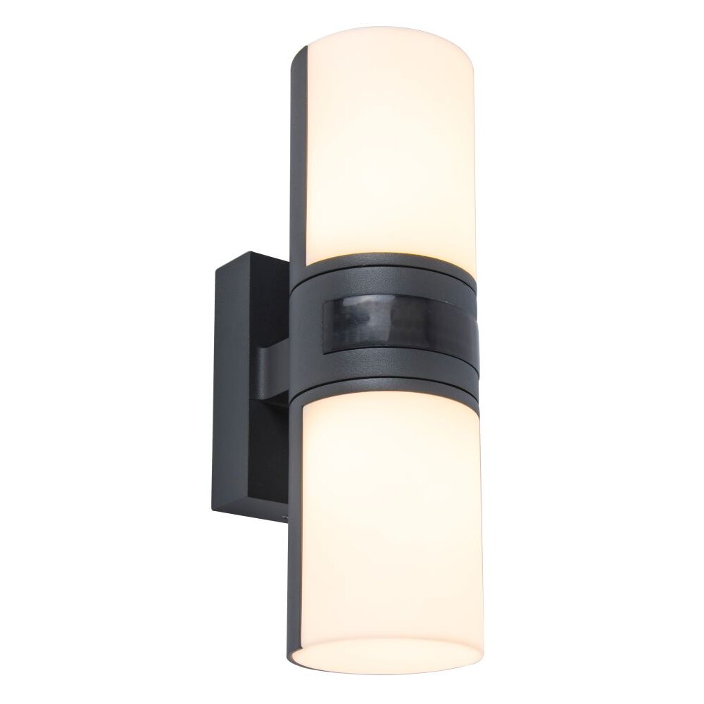 Lutec CYRA Aussenwandleuchte LED Anthrazit, 1-flammig, Bewegungsmelder main product photo