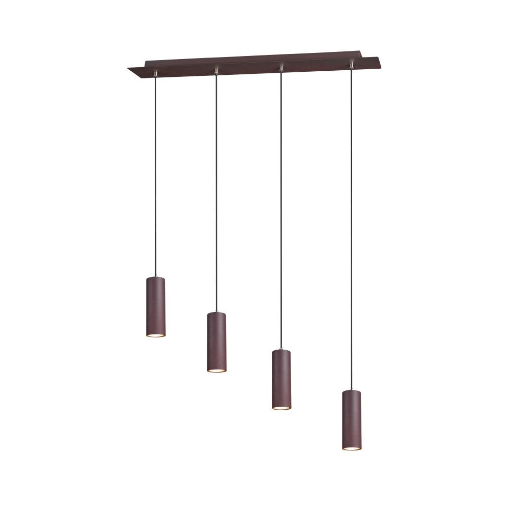 Trio Leuchten MARLEY Pendelleuchte Rostfarben, 4-flammig main product photo