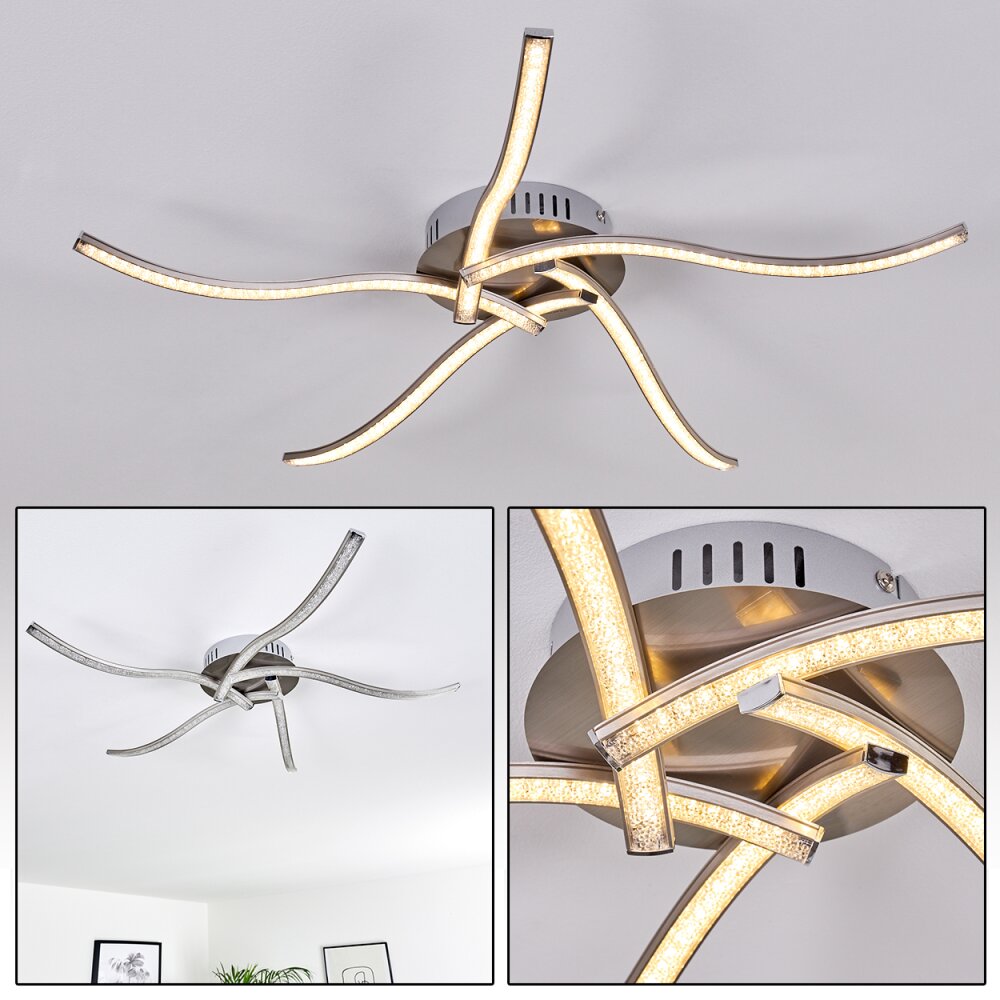 Saskatoon Deckenleuchte LED Nickel-Matt, 5-flammig main product photo