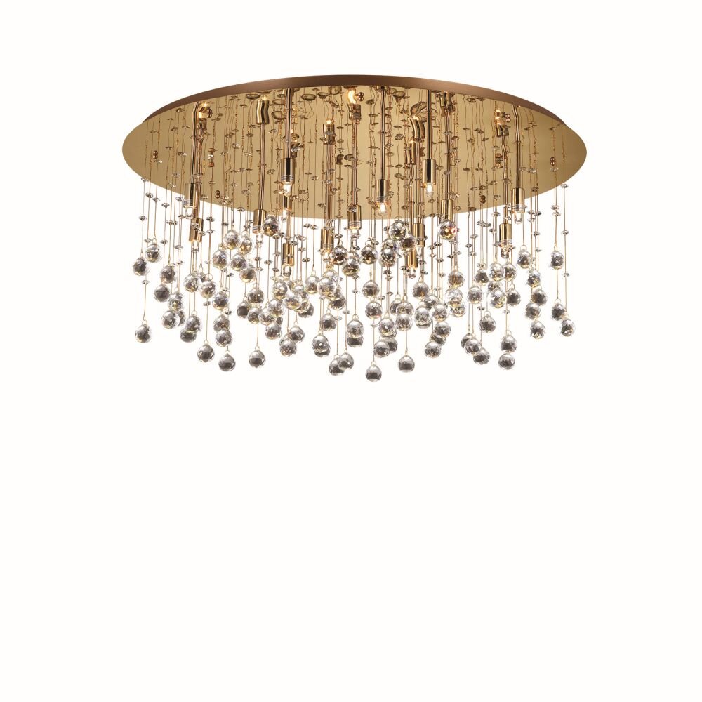 Ideal Lux MOONLIGHT Deckenleuchte Champagner, Kristalloptik, 15-flammig main product photo