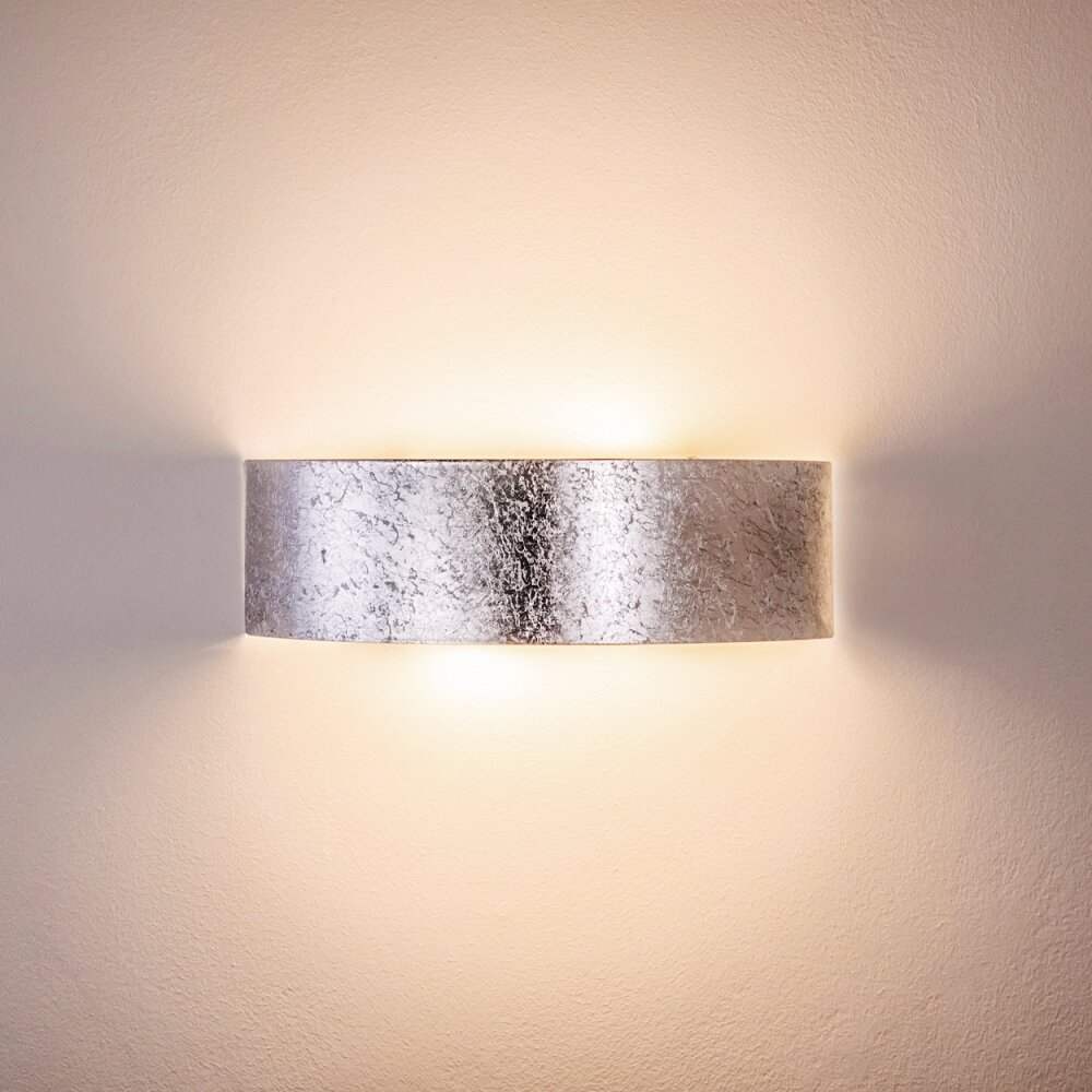Lesina Wandleuchte Silber, 2-flammig