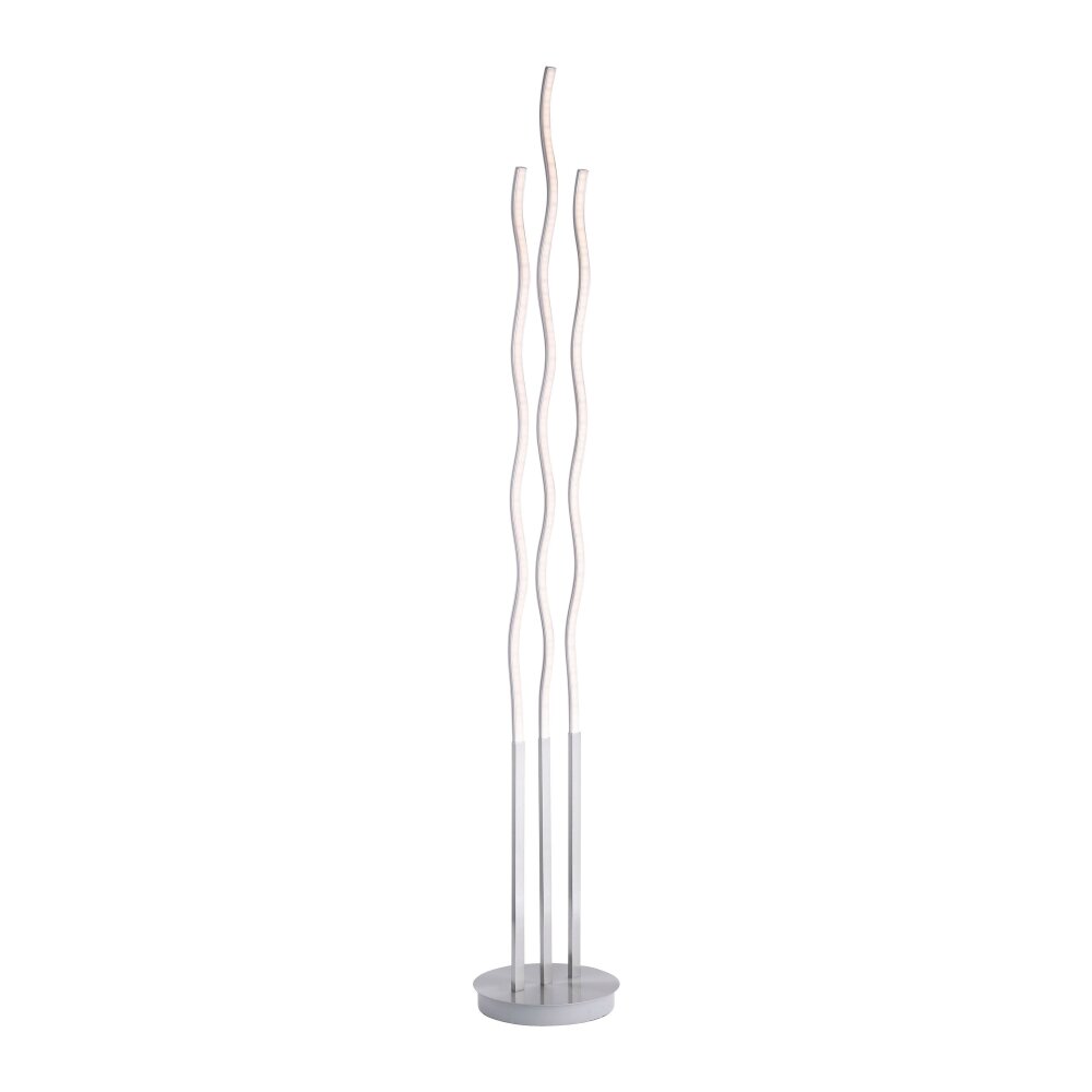 Leuchten Direkt Ls-WAVE Stehleuchte LED Edelstahl, 3-flammig, Fernbedienung, Farbwechsler