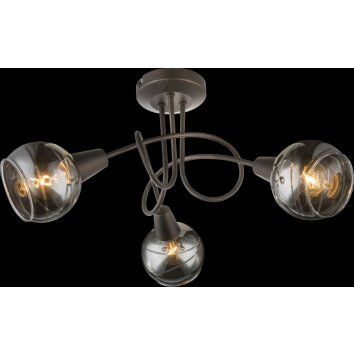 Globo Isla Deckenleuchte LED Bronze, 3-flammig