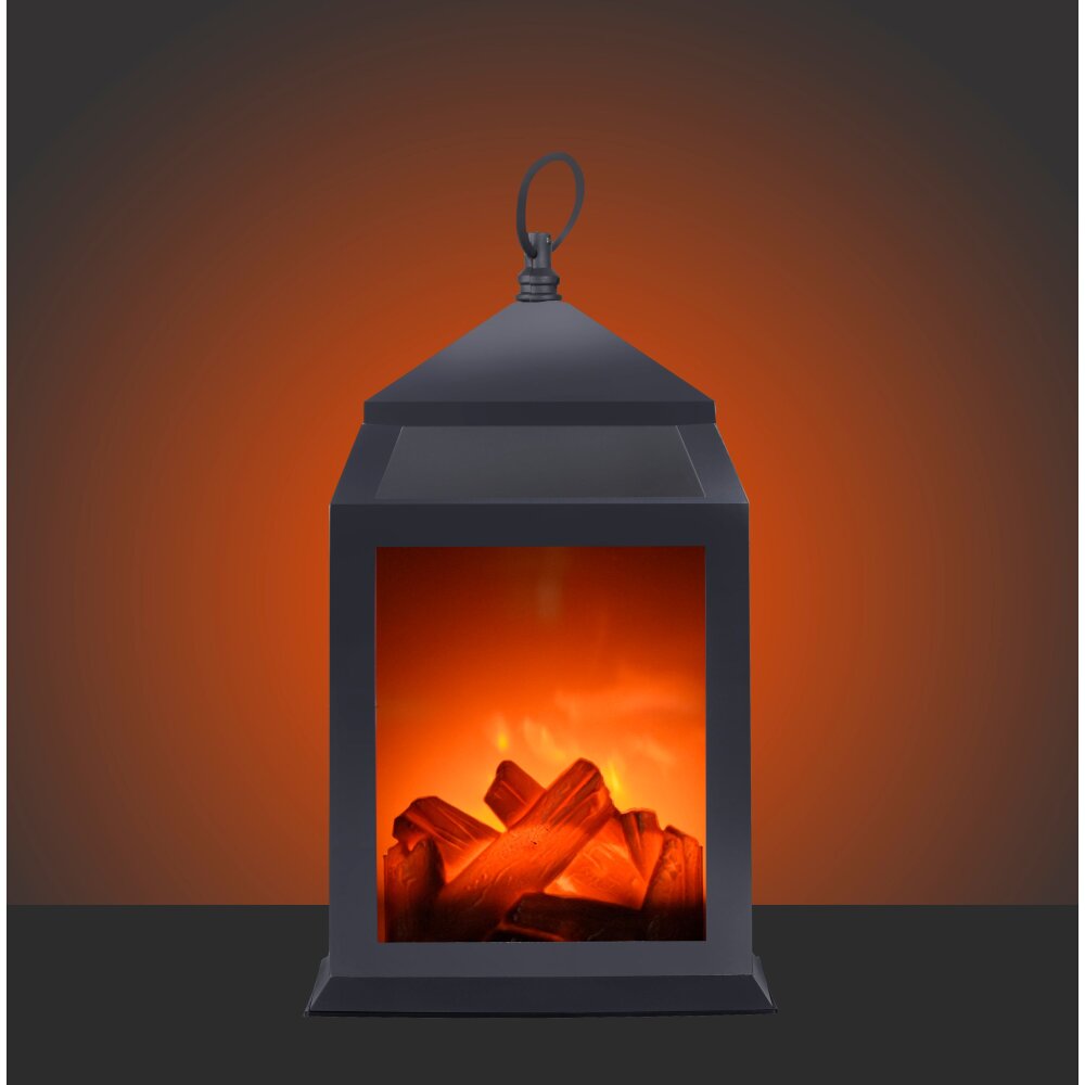 Leuchten-Direkt CHIMNEY Kamin LED Schwarz, 6-flammig