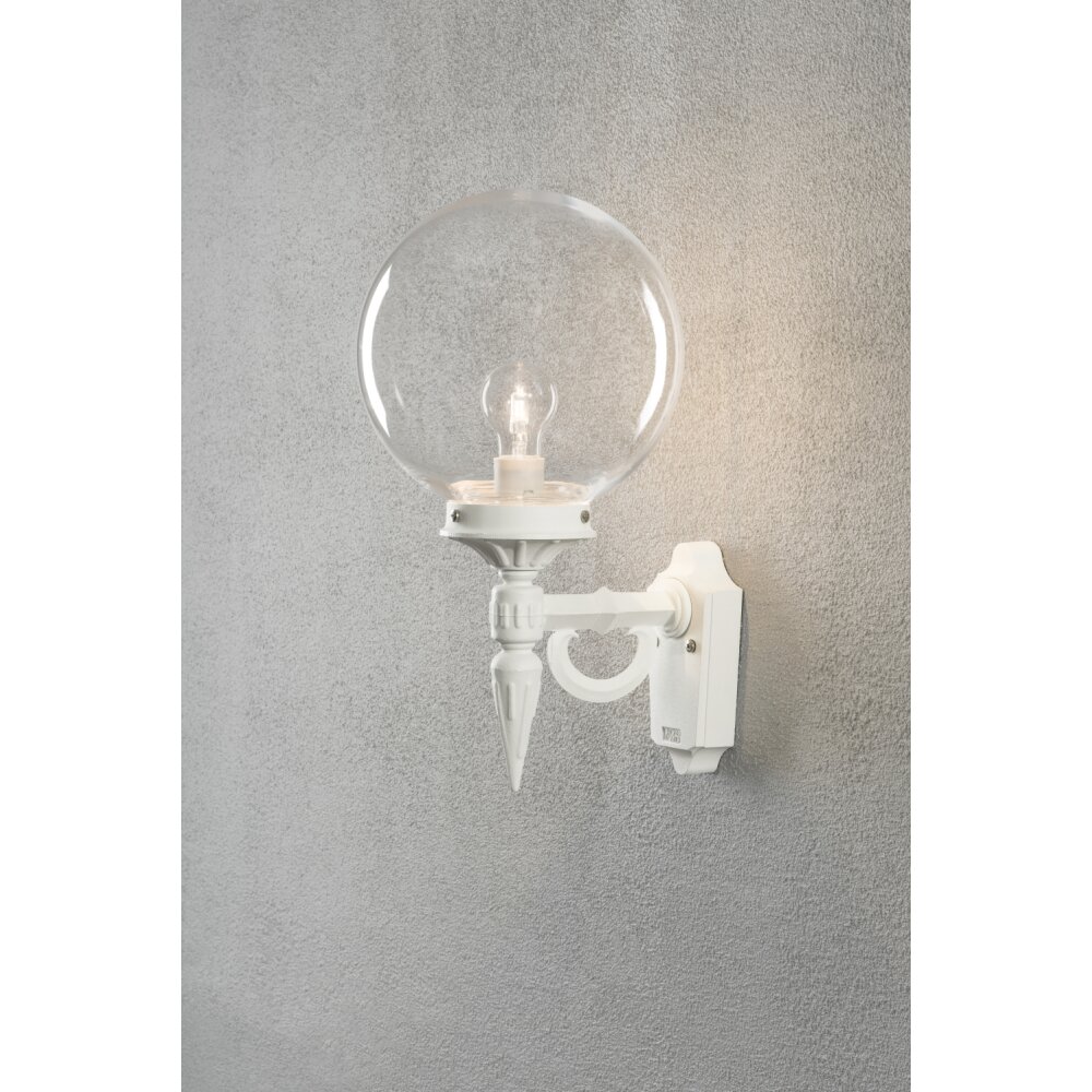 Konstsmide Orion Außenwandleuchte Weiß, 1-flammig main product photo
