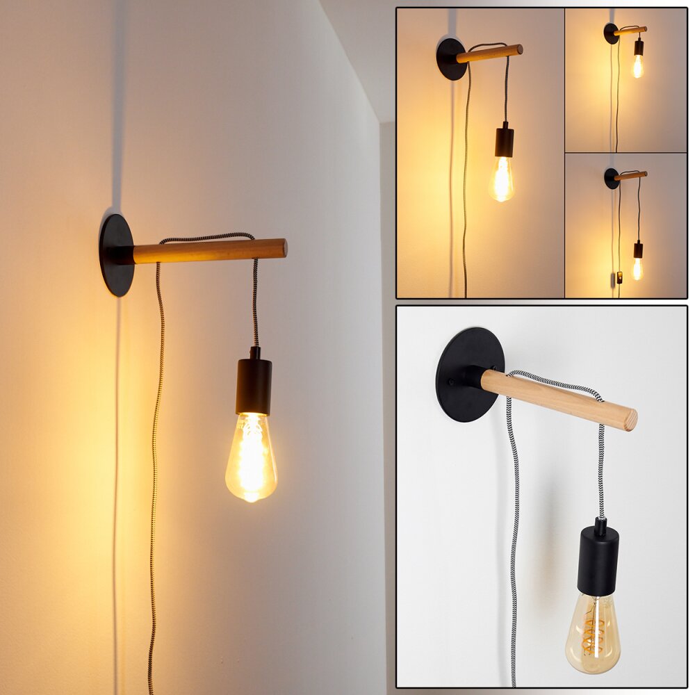 Okseoer Wandleuchte Hellbraun, Schwarz, 1-flammig main product photo