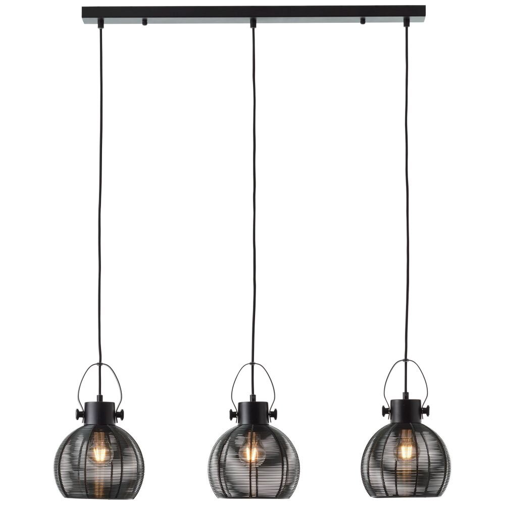 Brilliant Leuchten Sambo Pendelleuchte Schwarz, 3-flammig main product photo