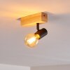 Barbengo Deckenleuchte Holz hell, Schwarz, 1-flammig