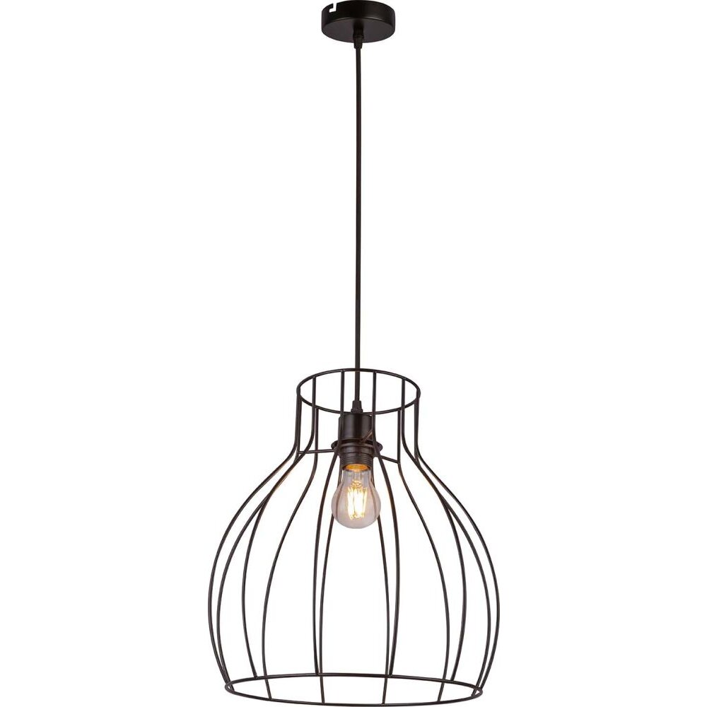 Globo KONGO Hängeleuchte Schwarz, 1-flammig main product photo