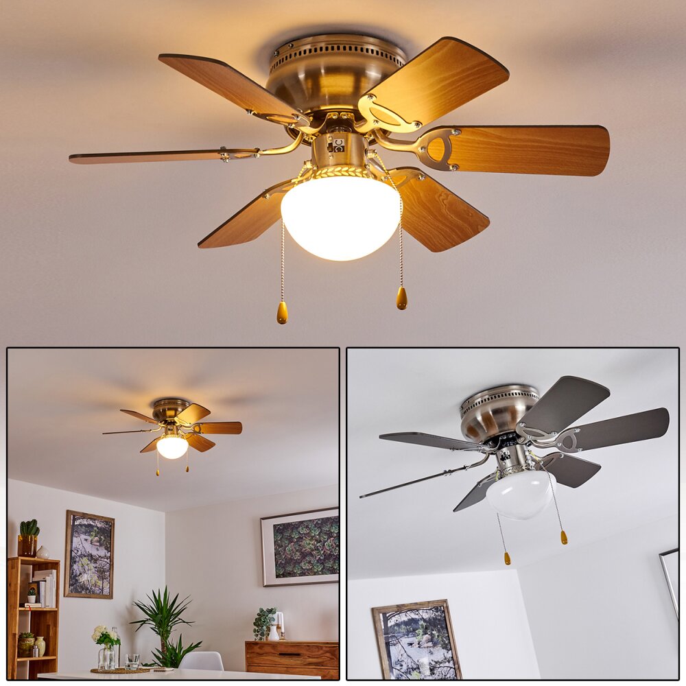 Trillo Deckenventilator Nickel-Matt, 1-flammig main product photo