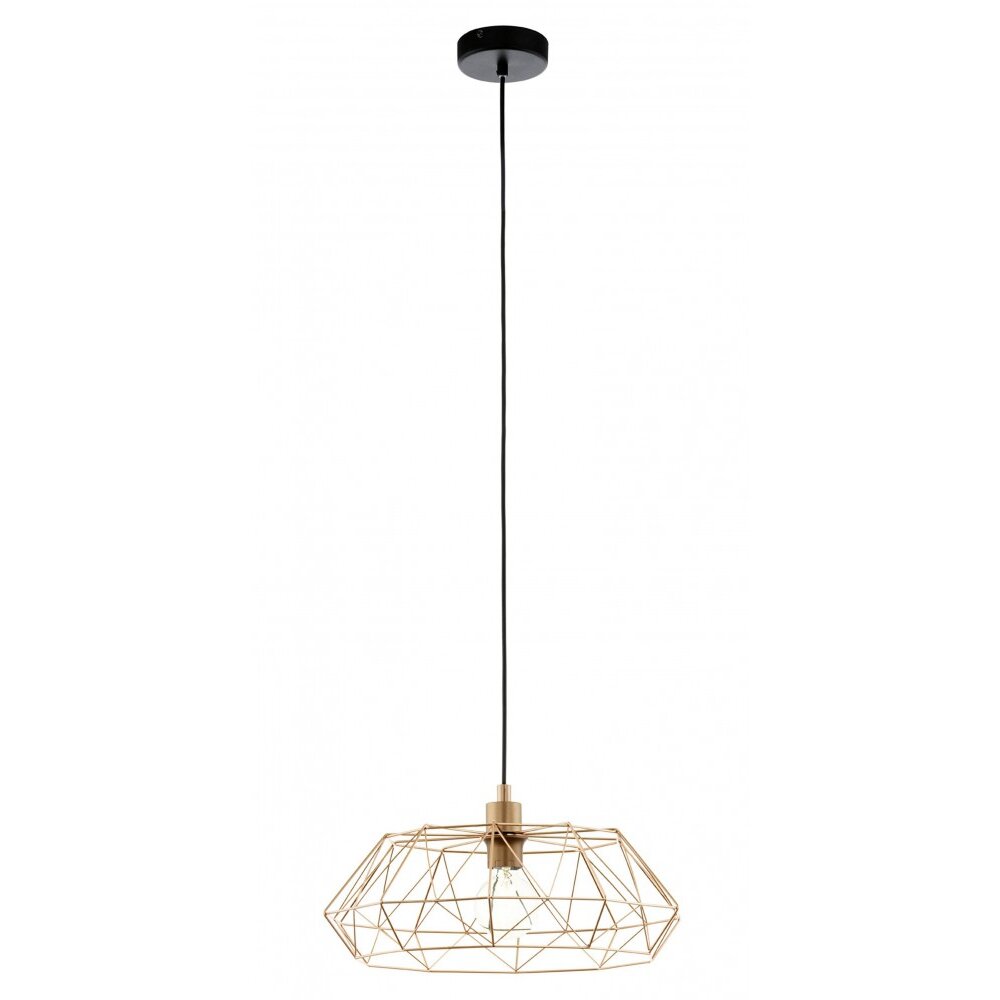 Eglo CARLTON 2 Pendelleuchte Kupferfarben, Schwarz, 1-flammig main product photo