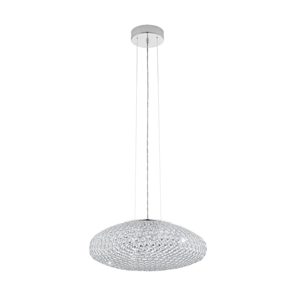 Eglo CLEMENTE Pendelleuchte Chrom, Kristalloptik, 3-flammig main product photo