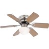 Globo Ugo Deckenventilator Holz hell, Nickel-Matt, 1-flammig Globo Ugo Deckenventilator Holz hell, Nickel-Matt, 1-flammig