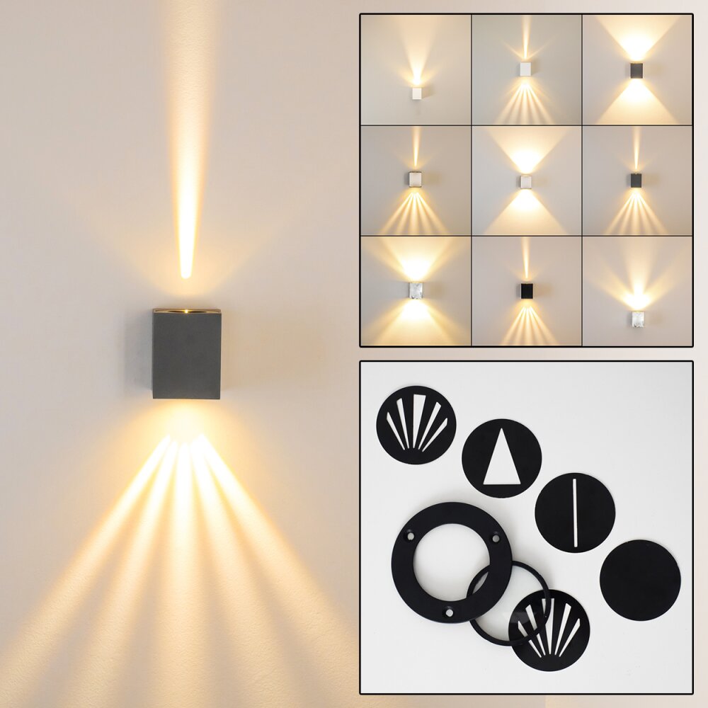 Orsa Außenwandleuchte LED Grau, 2-flammig main product photo
