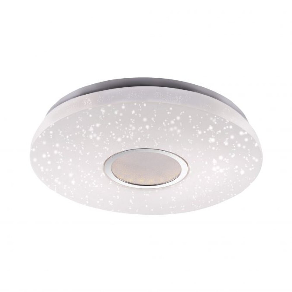 Leuchten Direkt JONAS Deckenleuchte LED Stahl gebürstet, Weiß, 1-flammig, Fernbedienung main product photo
