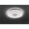 Leuchten Direkt JONAS Deckenleuchte LED Stahl gebürstet, Weiß, 1-flammig, Fernbedienung