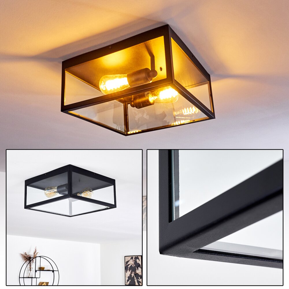 Moatize Deckenleuchte Schwarz, 2-flammig main product photo