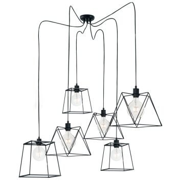 Lutec BROOKLYN Pendelleuchte Schwarz, 6-flammig Lutec BROOKLYN Pendelleuchte Schwarz, 6-flammig