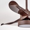 Doha Deckenventilator LED Braun, 1-flammig, Fernbedienung