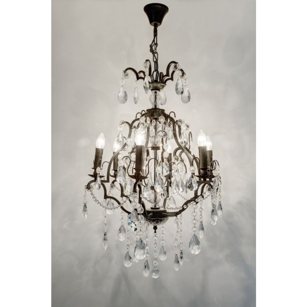 Holländer CRISTALLO Hängeleuchte Anthrazit, 6-flammig main product photo