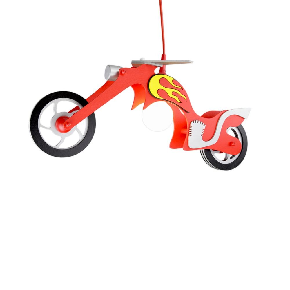 Elobra CHOPPER Pendelleuchte Rot, Silber, 1-flammig main product photo