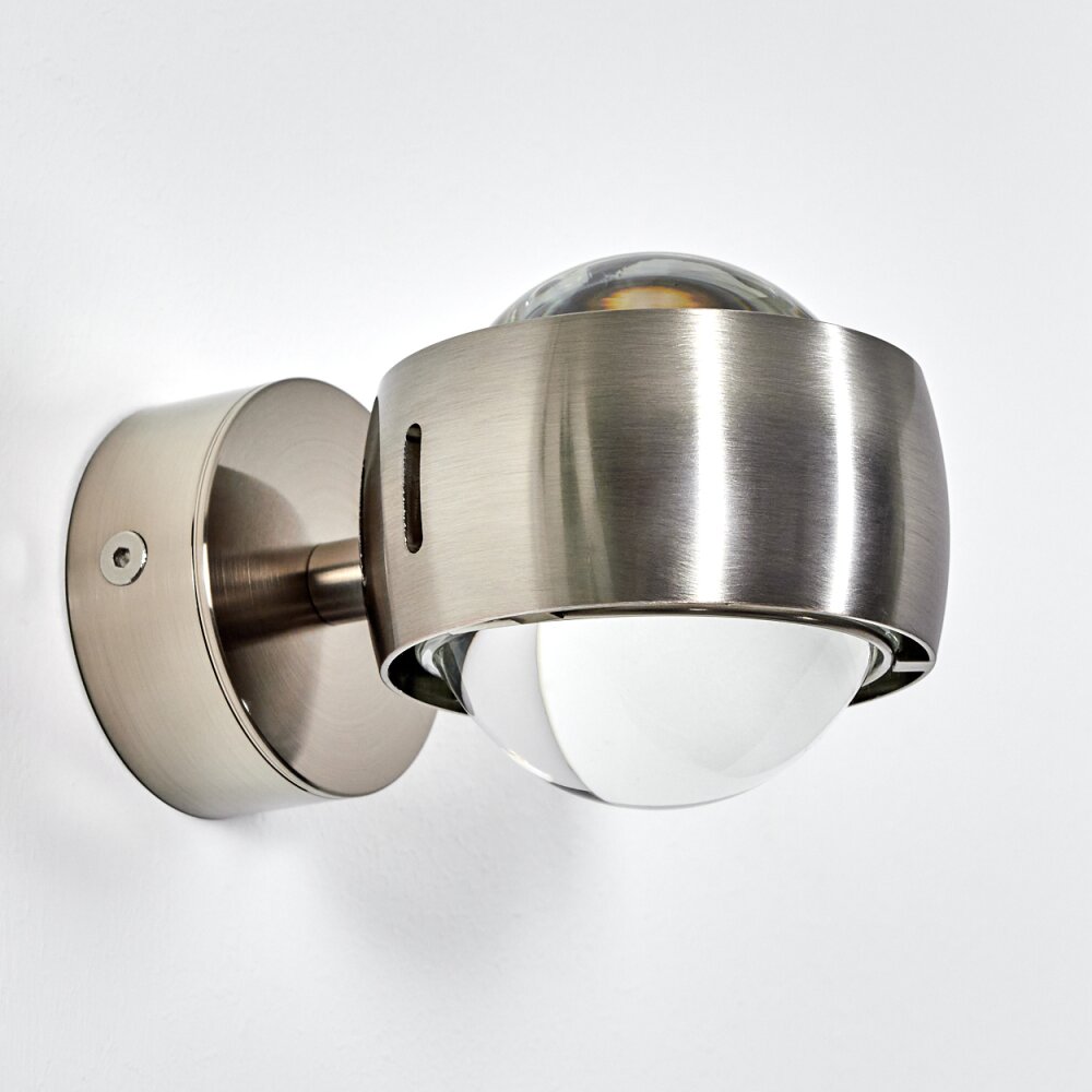 Sapri Wandleuchte Nickel-Matt, 1-flammig