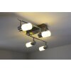 Trio Leuchten CLAPTON Deckenleuchte LED Aluminium, Chrom, Edelstahl, 4-flammig