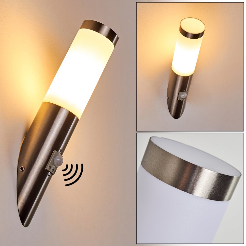 Norburg Außenwandleuchte Edelstahl, 1-flammig, Bewegungsmelder main product photo