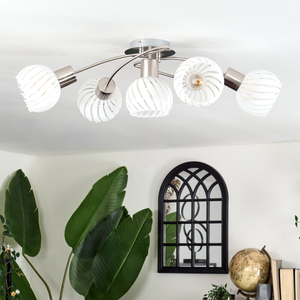 Globo WILLY Deckenleuchte Nickel-Matt, 5-flammig main product photo