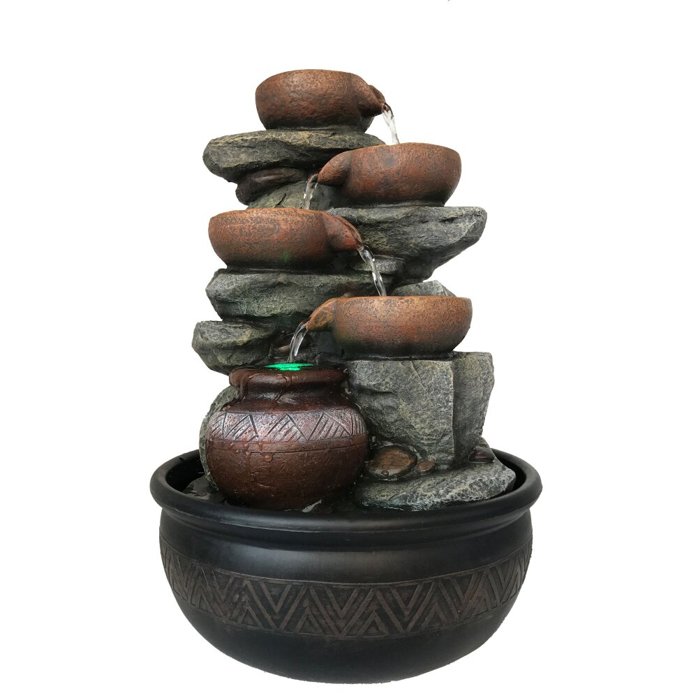 Globo Brunnen FONTANA Grau, Schwarz, 1-flammig, Farbwechsler main product photo