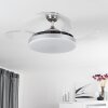 Bendigo Deckenventilator LED Chrom, 1-flammig