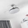 Bendigo Deckenventilator LED Chrom, 1-flammig