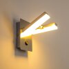 Sakami Wandleuchte LED Nickel-Matt, 2-flammig