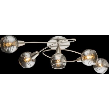 Globo ROMAN Deckenleuchte LED Nickel-Matt, 5-flammig