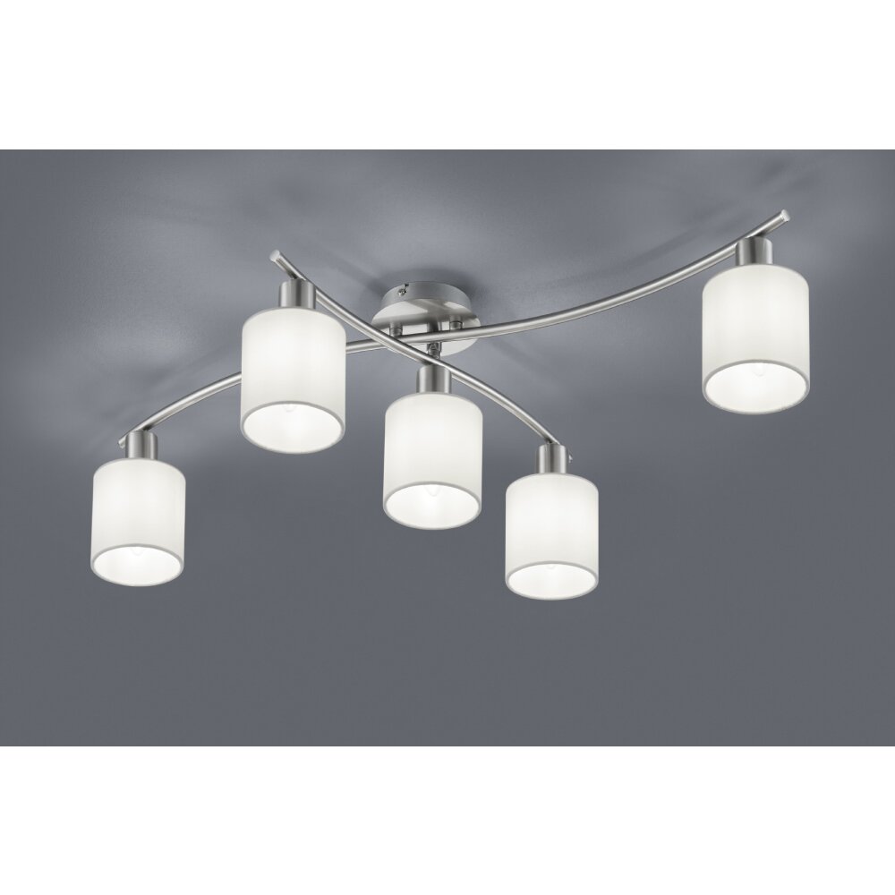 Trio Leuchten GARDA Deckenleuchte Nickel-Matt, 5-flammig main product photo