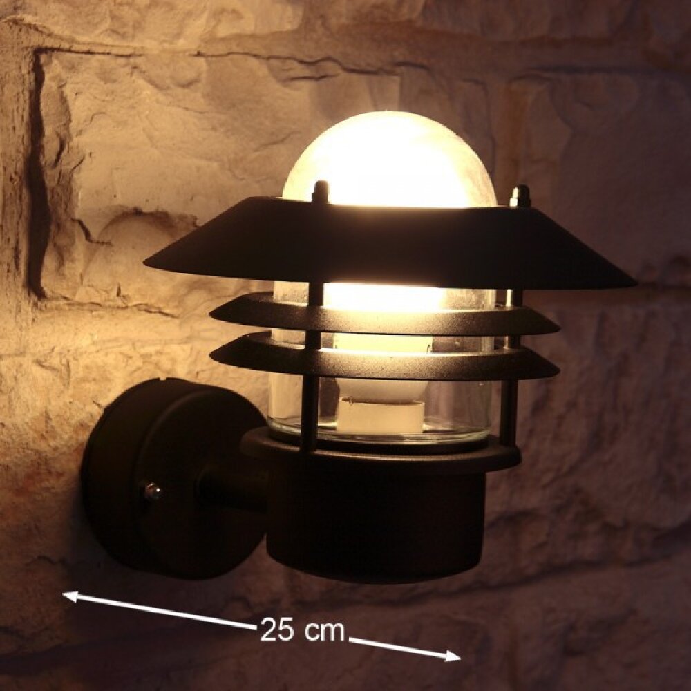 Nordlux BLOKHUS Aussenwandleuchte Schwarz, 1-flammig main product photo