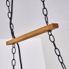 Mallard Pendelleuchte Holz hell, Silber, 4-flammig