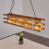 Mallard Pendelleuchte Holz hell, Silber, 4-flammig