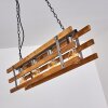 Mallard Pendelleuchte Holz hell, Silber, 4-flammig