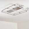 Beken Deckenleuchte LED Nickel-Matt, 1-flammig
