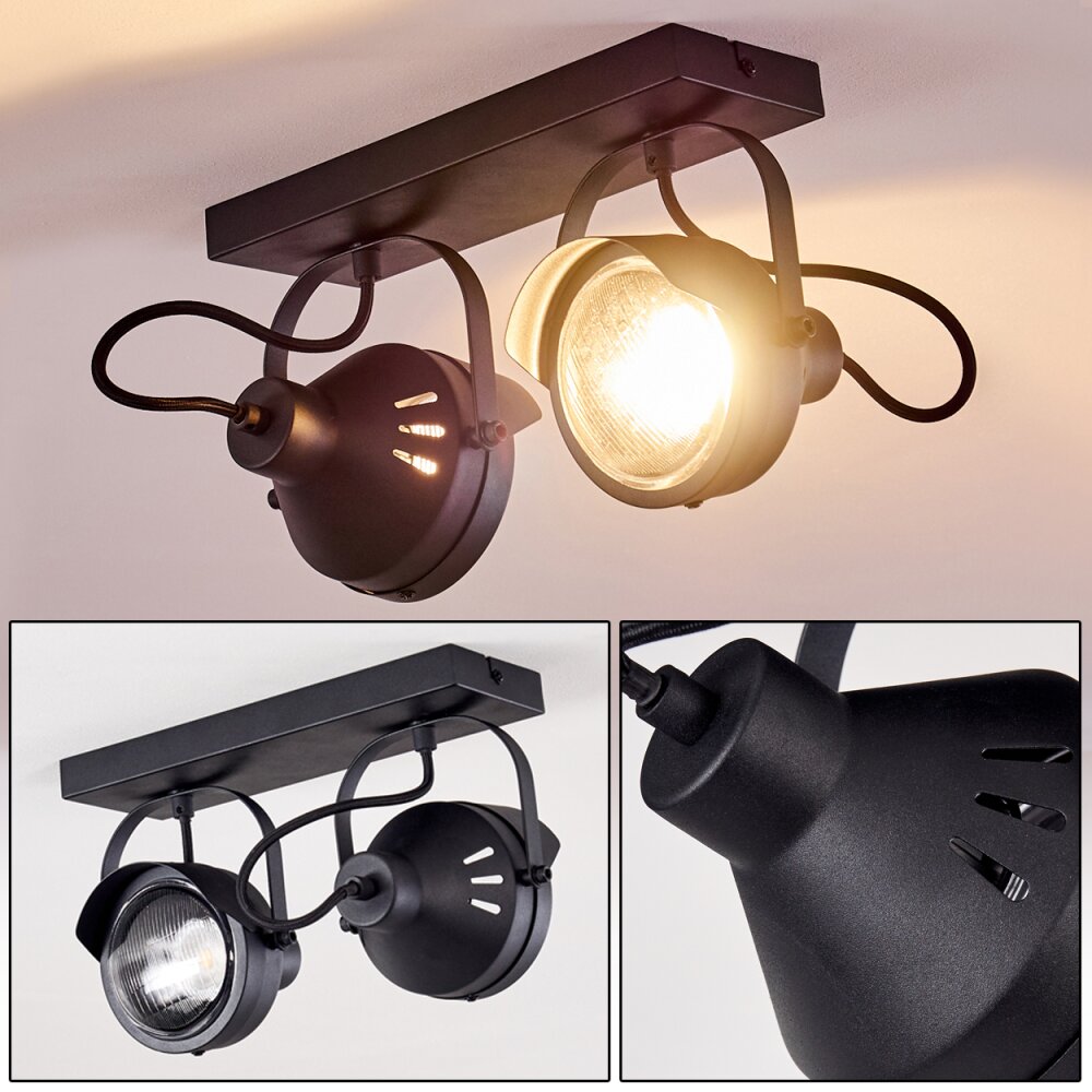 Rahway Deckenleuchte Schwarz, 2-flammig main product photo