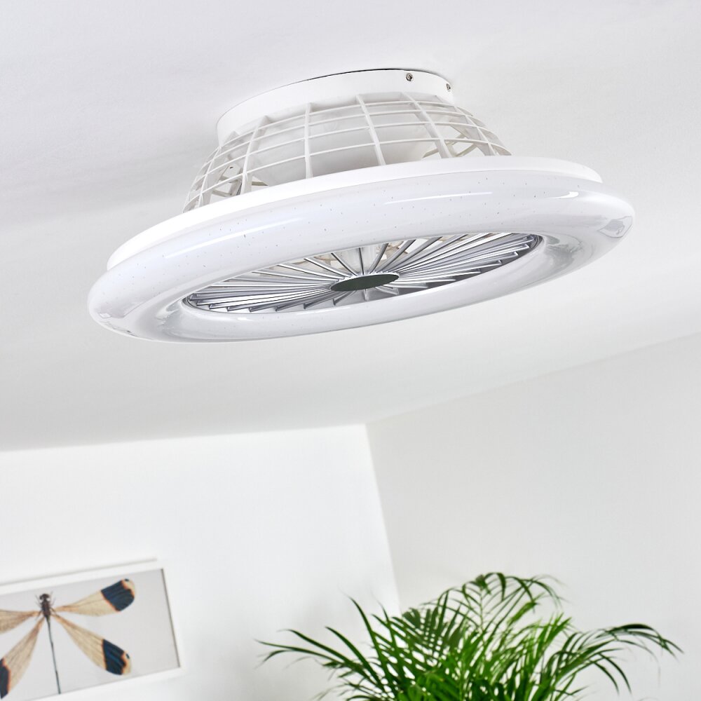 Piraeus Deckenventilator LED Titan, Weiß, 1-flammig, Fernbedienung