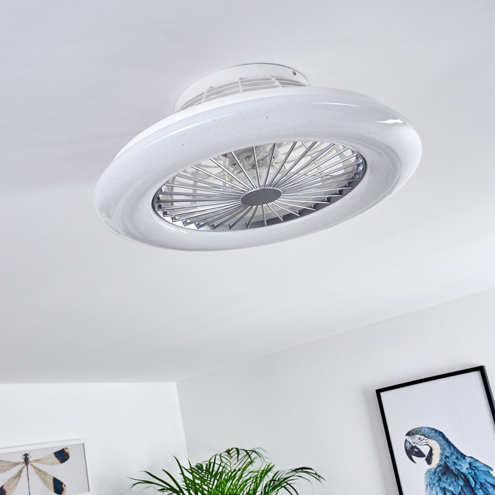 Piraeus Deckenventilator LED Titan, Weiß, 1-flammig, Fernbedienung