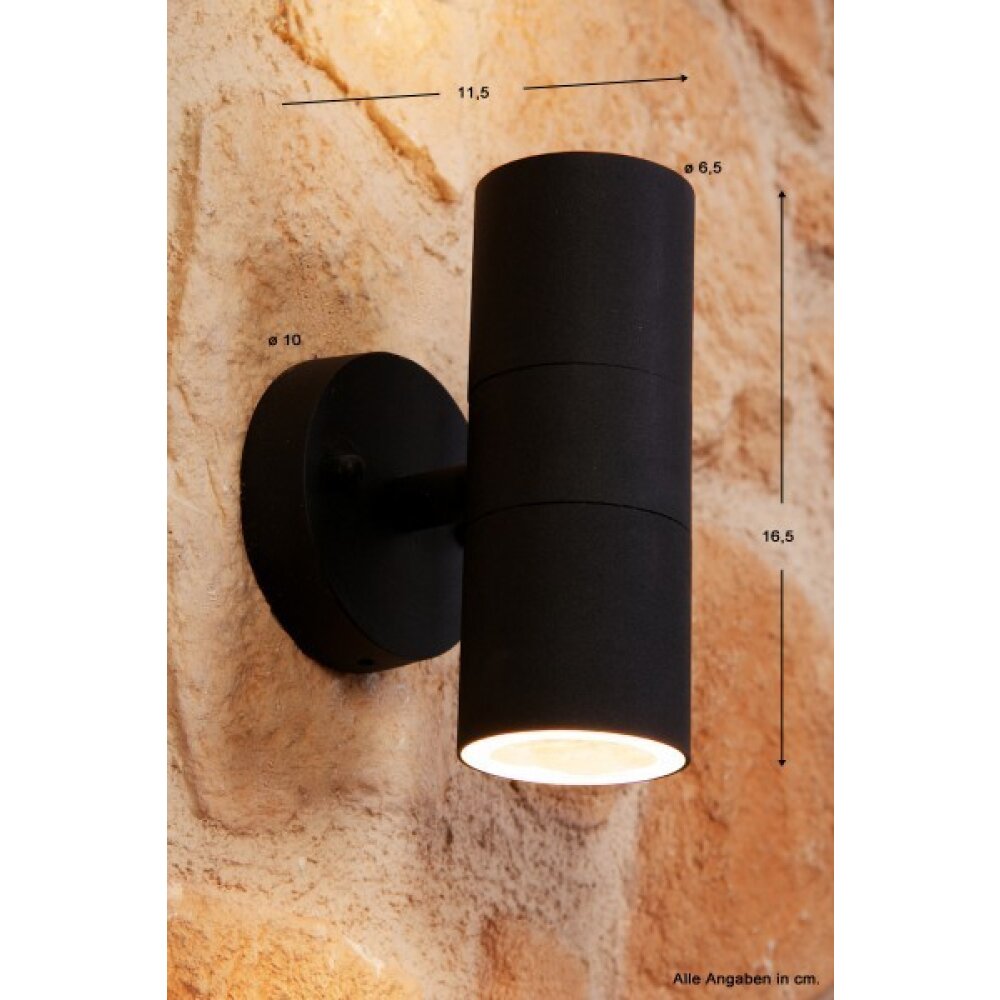 Konstsmide MODENA Außenwandleuchte Schwarz, 2-flammig main product photo
