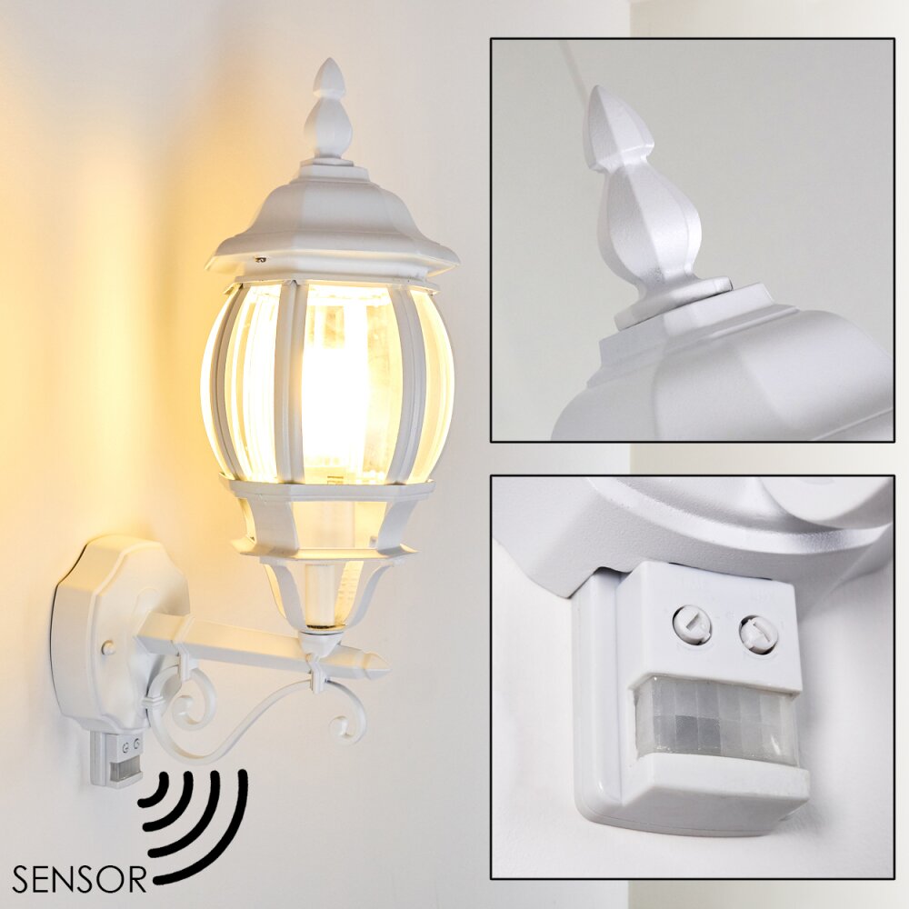 Lentua Außenwandleuchte Weiß, 1-flammig, Bewegungsmelder main product photo