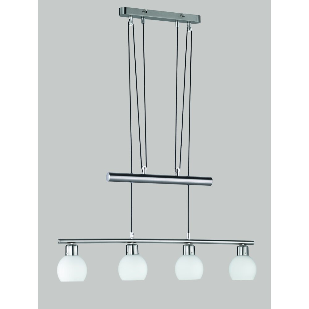 Trio Leuchten FREDDY Pendelleuchte LED Nickel-Matt, 4-flammig main product photo