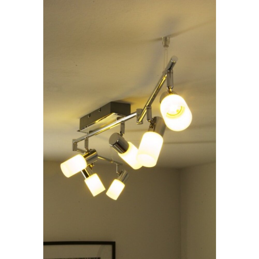 Trio Leuchten CLAPTON Deckenleuchte LED Aluminium, Chrom, Edelstahl, 6-flammig main product photo