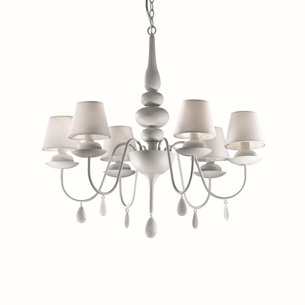 Ideal Lux BLANCHE Kronleuchter Weiß, 6-flammig main product photo